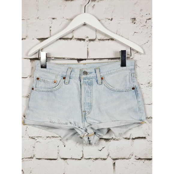 Levi's Pants - LEVI'S 501 Grunge Wash Button-Fly Cut Off Denim Shorts
